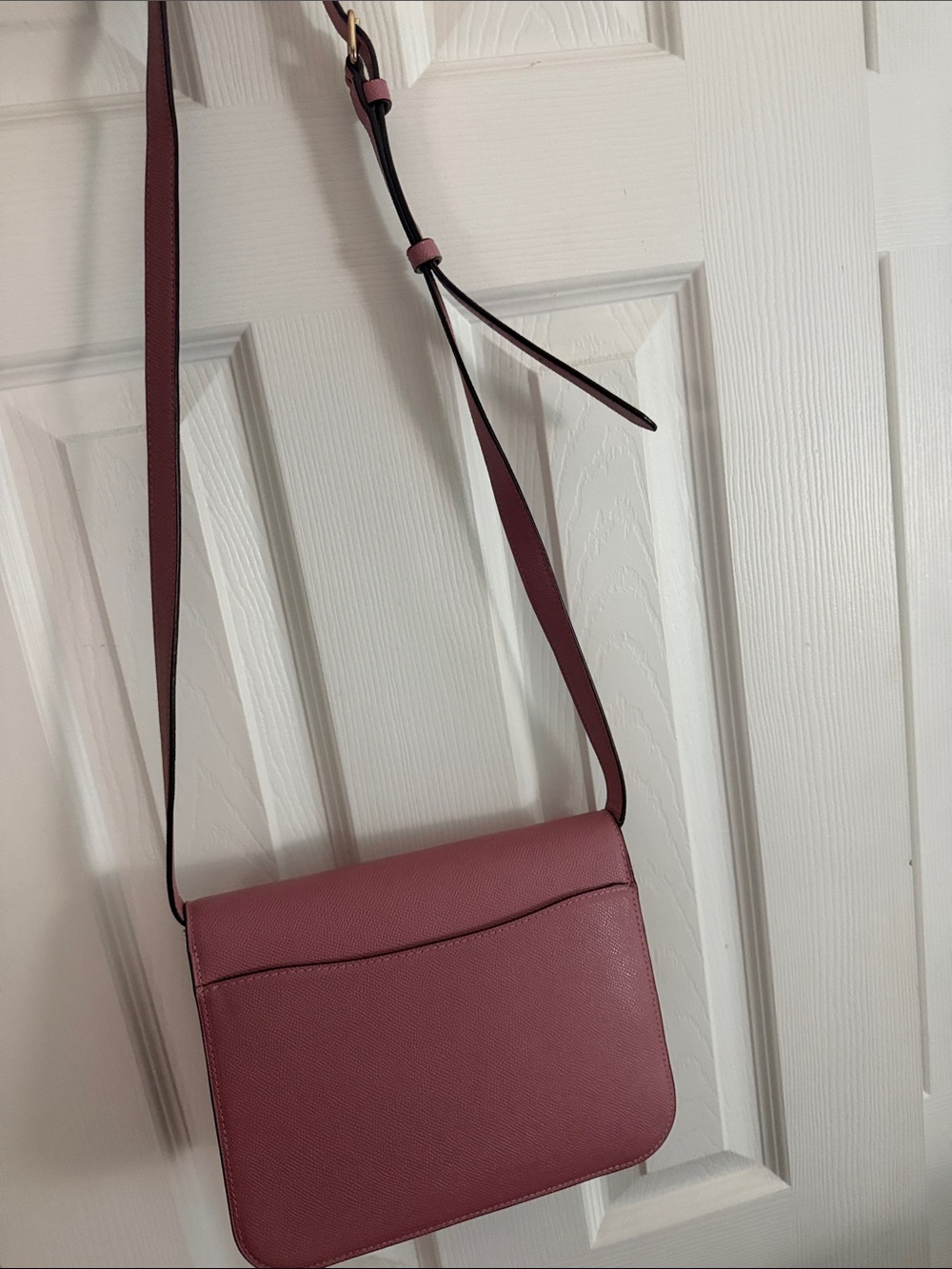 Coach Dusty Rose Leather Crossbody Bag with Gold Logo - Picture 2 of 3